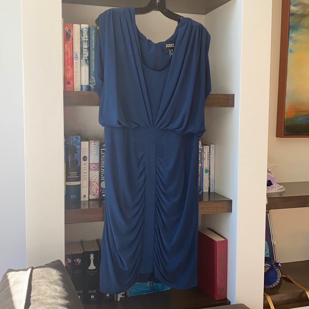 Ocean blue Adriana Papell dress.